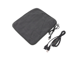 Almofada de aquecimento portátil USB para ombros, pescoço, pernas e cintura com ajuste de temperatura e temporizador - Cinza escuro