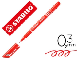 Marcador Stabilo Sensor Ponta de Fibra 0.3mm Vermelho