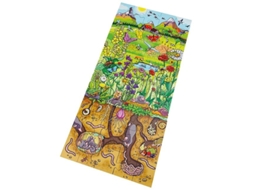 Quebra Cabeça De Chão Beleduch, Prado De Flores, Educativo, Papelão, 45 Peças