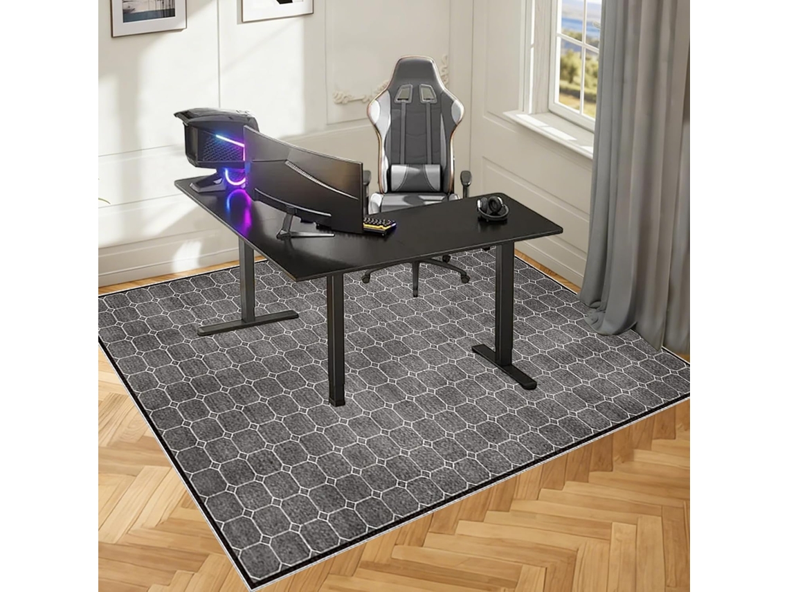 Tapete Cadeira Gamer Protetor Piso 60 X 120 Cm Madeira Parquet Escritório, Pisos Duros, Cadeiras