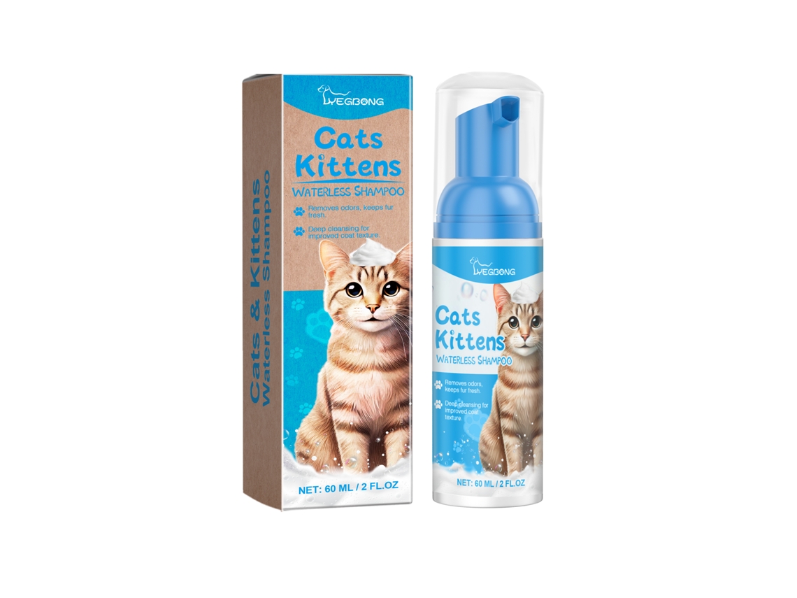 Mousse de Limpeza para Gatos Yegbong, Cuidado Suave e Não Irritante para Pets LAXISCREED