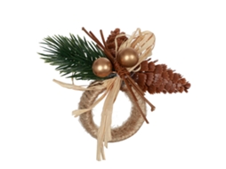 Laxiscreed Conjunto De 6754 Anéis De Guardanapo Com Pinha Natalina Para Decoração Festiva