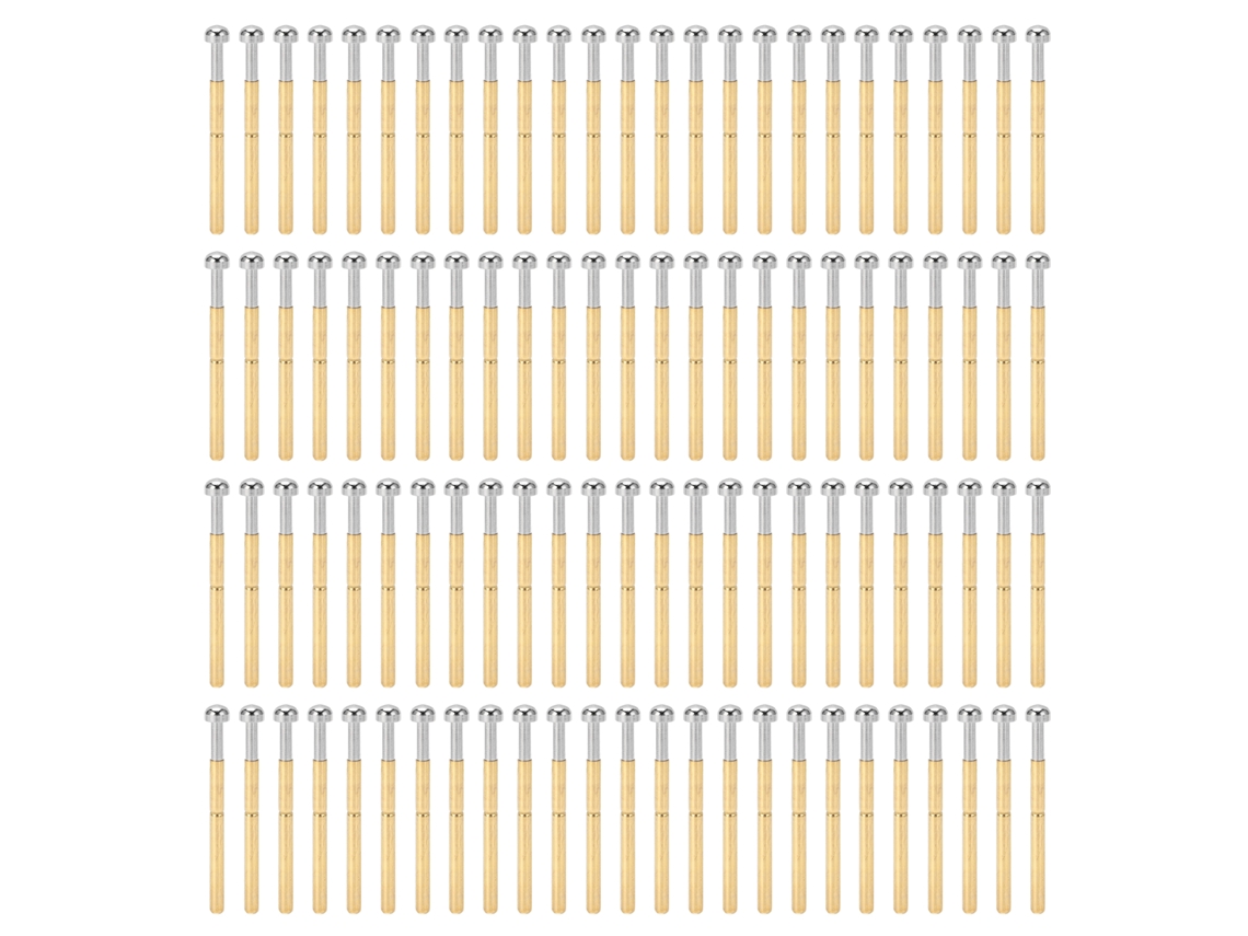 Yuru 100pcs Pogo Pin Teste Pcb Latão Diâmetro 2.36mm Comprimento 34mm Ferramentas de Teste de Mola