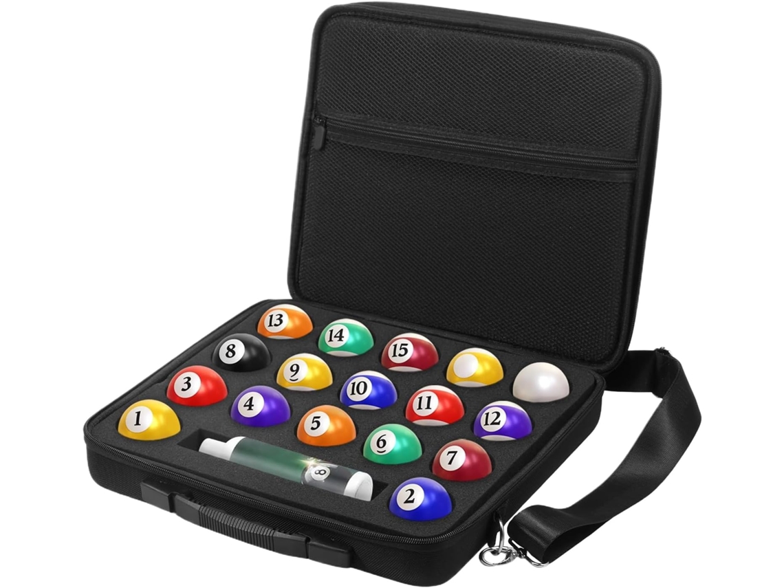 Organizador portátil para bolas de bilhar | Com alça e bolso de malha para bolas de bilhar Gokoco