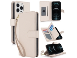 Capa Carteira De Couro Para Iphone 12 Pro Max - Com Rfid - Para Vários Cartões