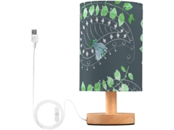 Luminária De Mesa Pequena E Elegante Da Kll Com Estampa Paisley 12-ideal Para Estudo Ou Lateral