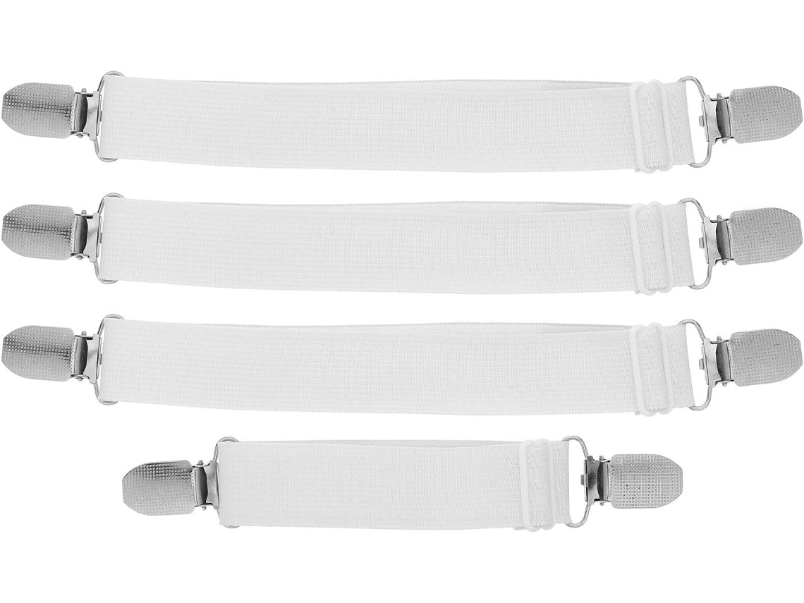 Conjunto De 4 Tiras Ajustáveis Ultechnovo Para Fixar Capas Ferro E Tábua Passar Roupa, Com Fecho Resistente E Design