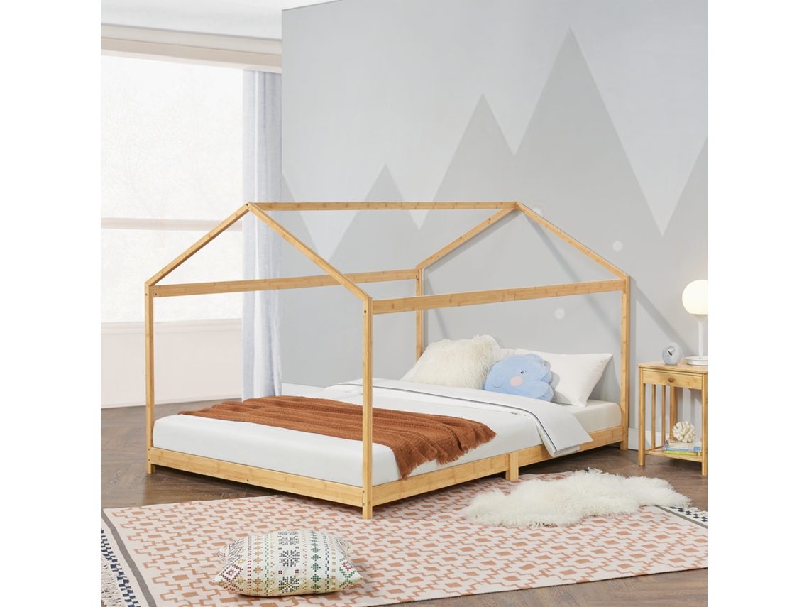 Cama Infantil [EN.CASA] (205 x 146 x 133,5 cm - Bambu - Castanho )