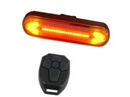 Luz De Freio E Sinal De Virada Sem Fio Com Controle Remoto Usb Recarregável Para Bicicleta