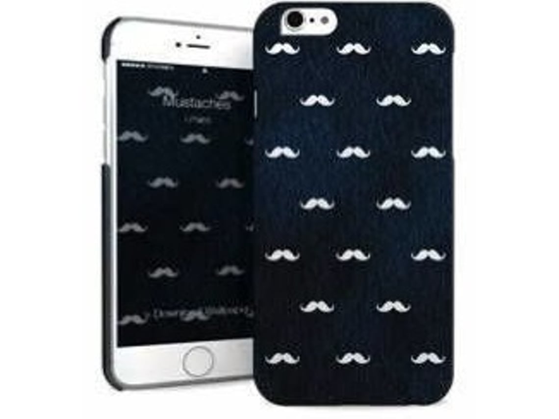 Capa iPhone 6, 6s, 7, 8 I-PAINT Hard Mustaches Preto