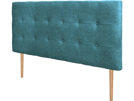 Cabeceira de Cama DHOME Acolchoado (Turquesa - Tecido e Polipele - 160 x 8 x 115 cm)