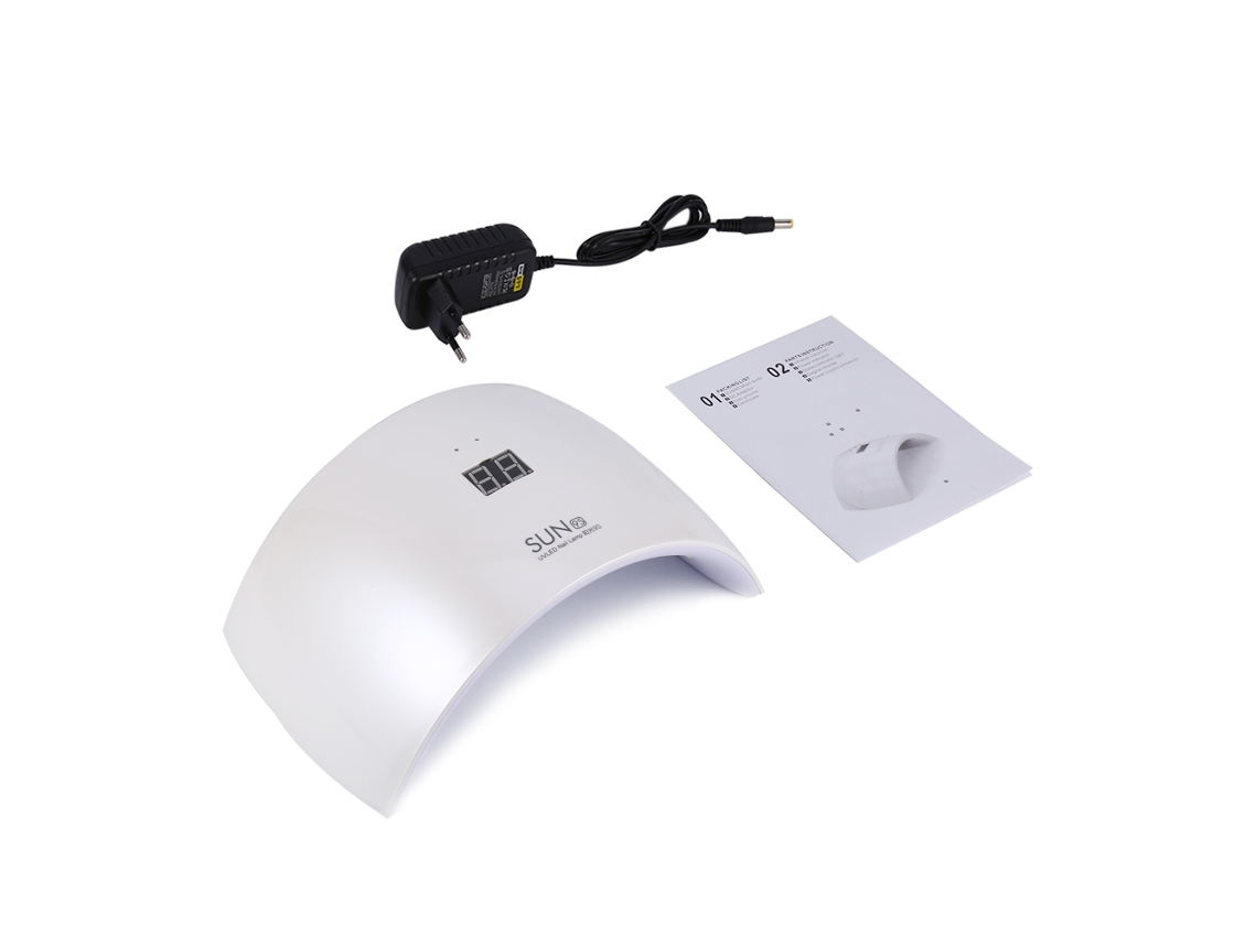 Lâmpada De Secagem Para Unhas Uv Led Sun9s Fashion Com Display Lcd Para Esmalte Em Gel E Artesanato De Unhas Branca