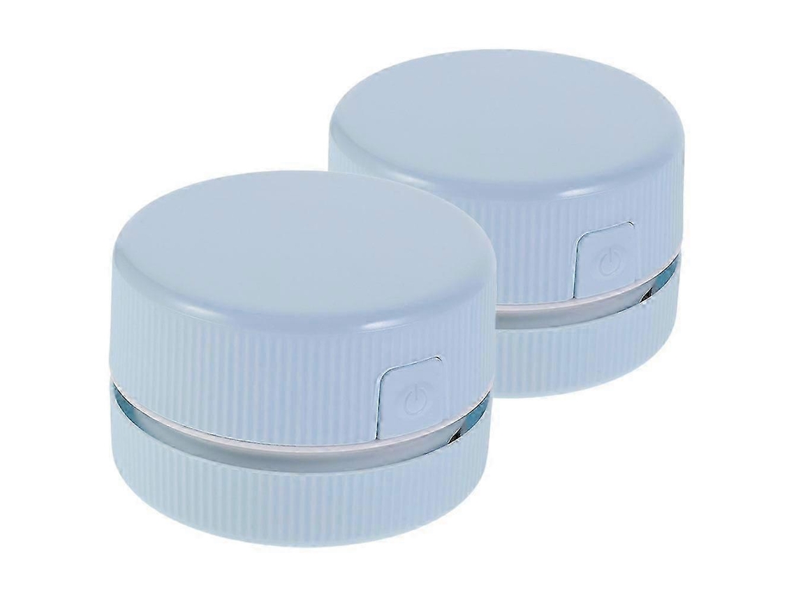 Aspirador De Pó De Mesa Mini Para Limpeza De Bancada Azul Celeste 8,50 X 6,30 X 6,30 Cm Conjunto Com 2 Unidades Nostalgia88