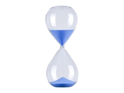 Ampulheta Redonda De Vidro Com 5/30/ 60 Minutos, Decoração Original, Ferramenta De Gerenciamento Tempo, Azul, 5 Minutos