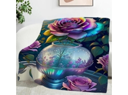 Manta para Plantas Rosa 150x200 Cm Multifuncional Macia de Flanela Aconchegante Cama Escritório Soneca Festiva