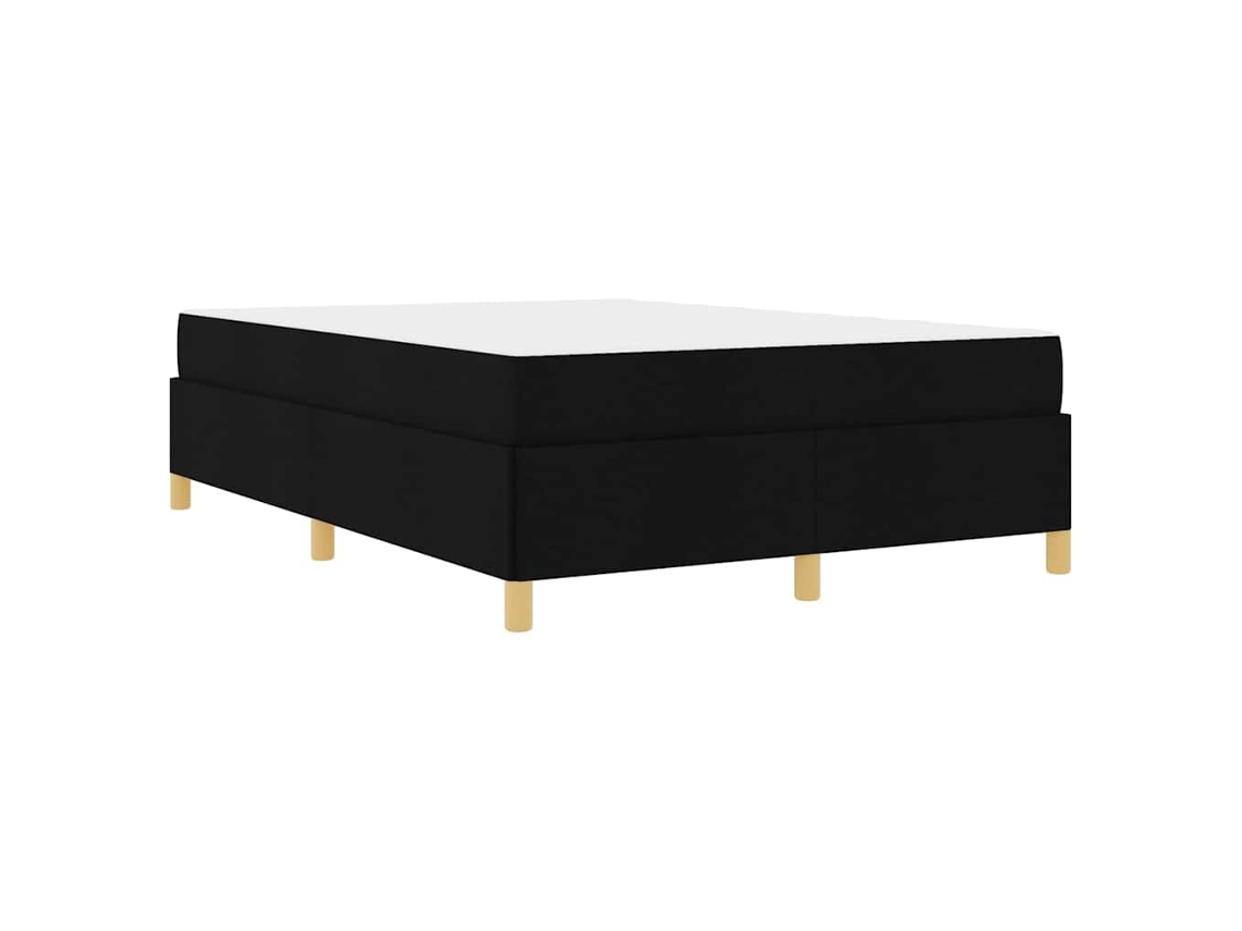 Conjunto 1 Estrutura Da Cama Vidaxl Preto Tecido (140 X 200 Cm)