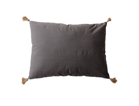 Almofada com Pompons de Juta Cinza Escuro 50 X 70 Cm ENJOY HOME