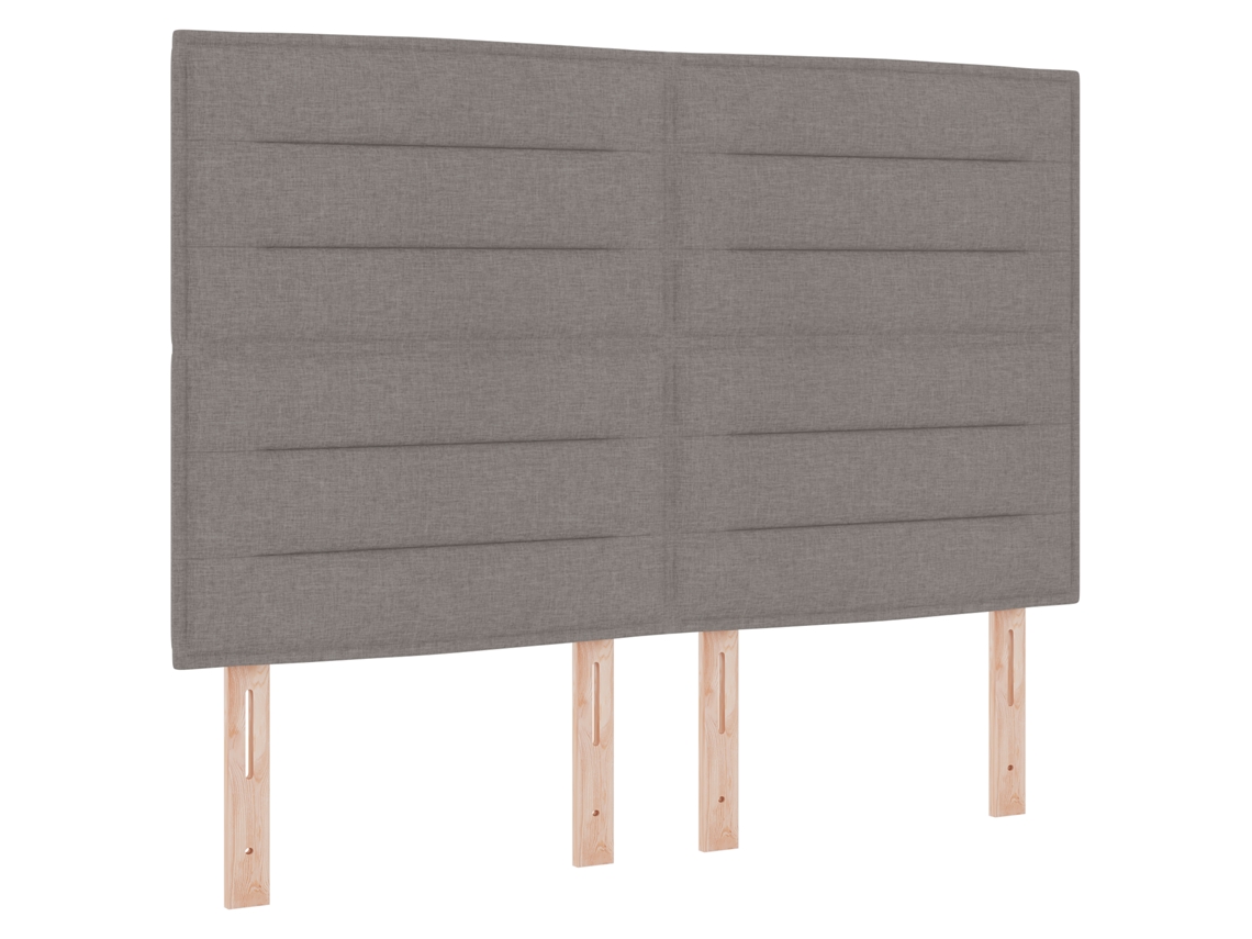 Conjunto 1 Cama Box Vidaxl Castanho-acinzentado Tecido (140 X 200 Cm)