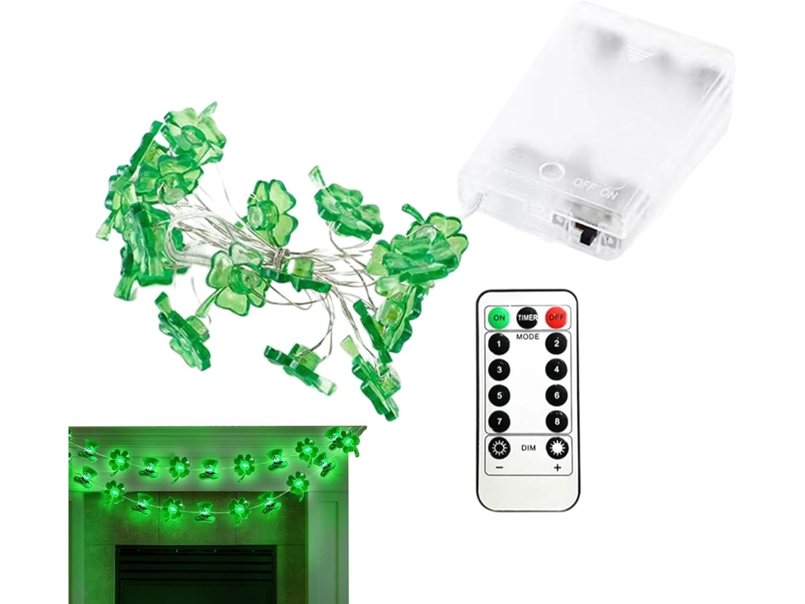 Guirlanda De Luzes Em Formato Trevo - Led Impermeáveis, Decorativas E