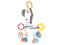 Mali brinquedo de Chocalho Pendente para Bebê Zebra Suave com Sons Crinkle e Squeaky para Carrinho