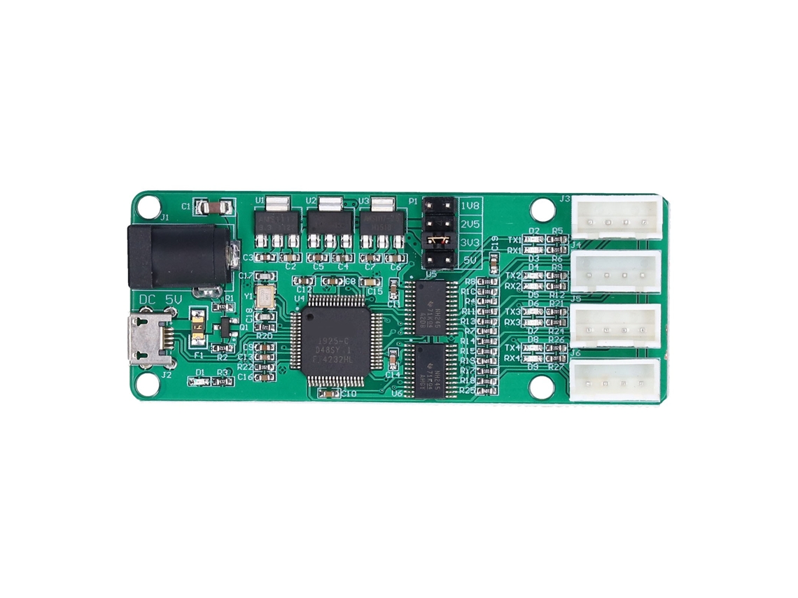 Módulo Porta Serial Uart Usb Para 4 Vias Ttl Chip Ft4232 Conversor Dc 5v Placa Equipamentos