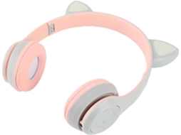 Fones De Ouvido Bluetooth Com Orelhas Gato, Fones De Ouvido Infantis Sem Fio Com Luz Led E Som Surround, Faixa De Cabeça