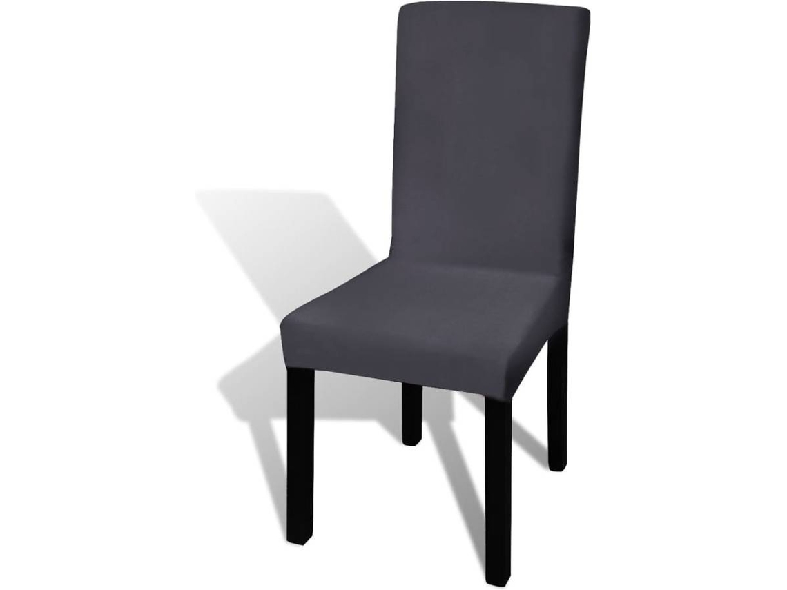 vidaXL Capa extensível para cadeira 6 pcs antracite