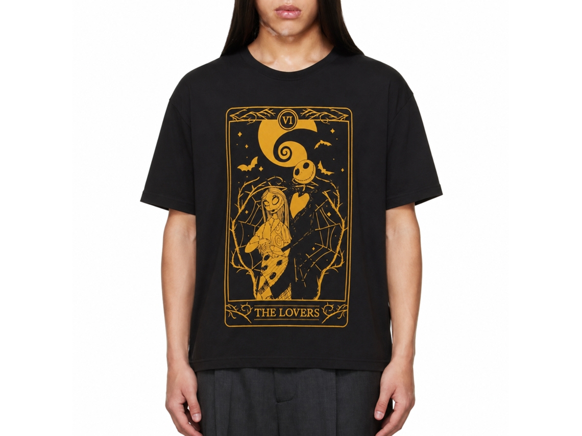 Rockinstone The Nightmare Before Christmas Jack Sally Lovers T-shirt Classic Unisex Adults Size:l