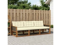 Vidaxl Conjunto De Sofás Para Exterior 3 Pcs Natural E Creme