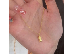 Colar Minimalista em Ouro Liso, Prata de Lei S925, com Toque Sofisticado, Estilo Gargantilha Masculina. MDUG