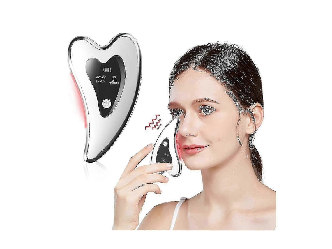 Aparelho Facial Elétrico Gua Sha para Antienvelhecimento, Redução de Rugas, Alívio do Inchaço e Liberação da Tensão Papada_vv1 GOKOCO