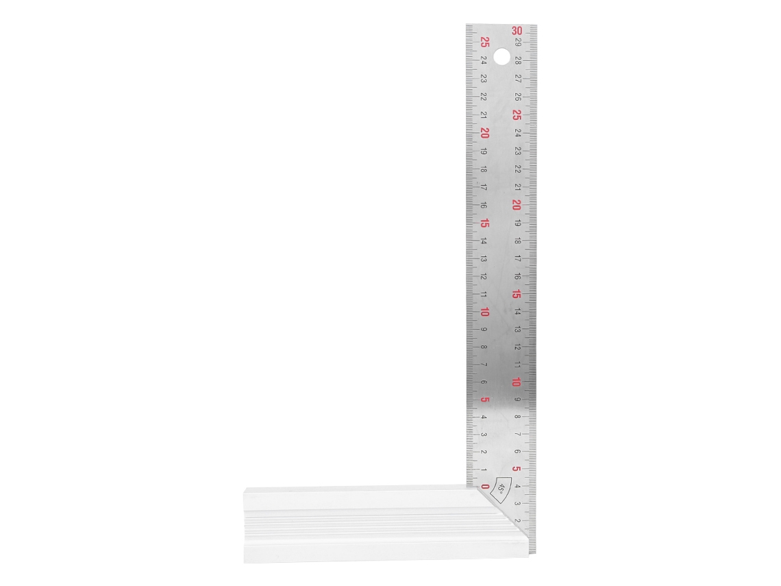 Régua de Ângulo Reto 90° YURU, Aço Inoxidável, 300mm, para Carpintaria S/MARCA