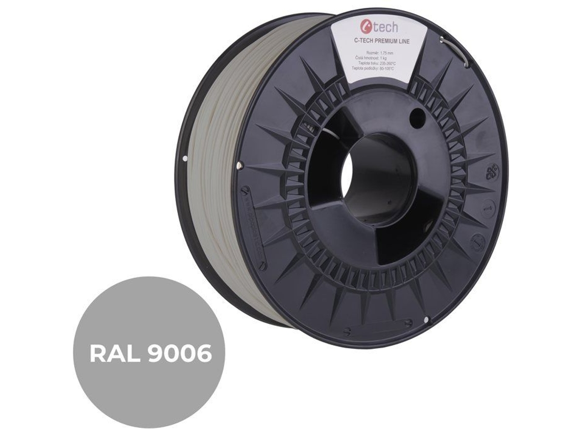 Filamento de alumínio branco Pla Premium Line C Tech Ral9006