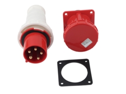 Laxiscreed Conjunto De Tomada Industrial De 5 Polos Ip67 À Prova De Água Para Ligação Trifásica