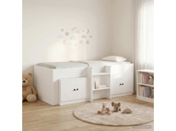 Vidaxl Cama Loft Com Armário 3 Unid. Branco Derivados De Madeira