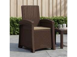 Vidaxl Cadeira De Jardim Reclinável Com Aparência De Rattan Pp