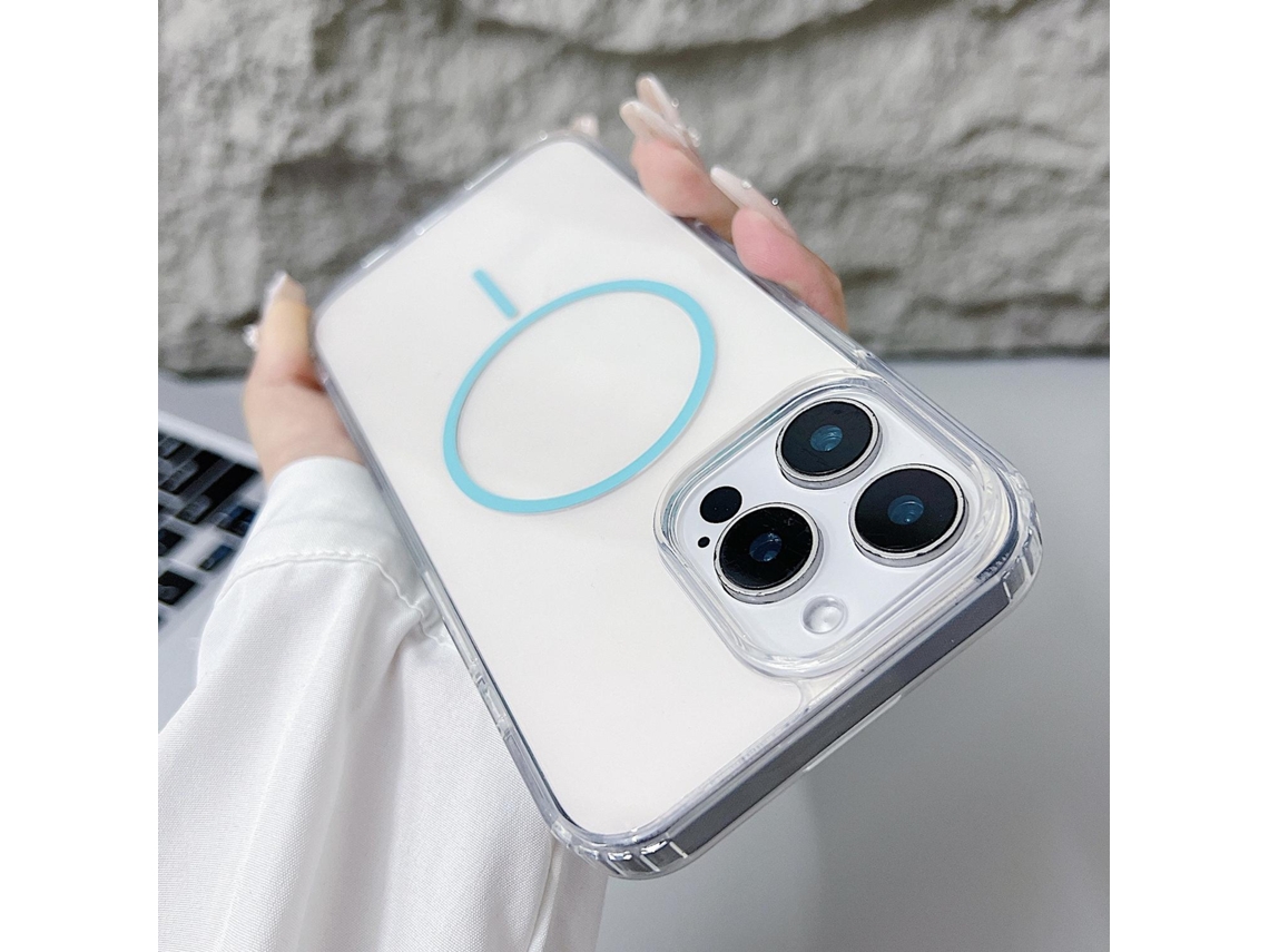Capa Para Iphone 17 Pro Em Acrílico Com Anel Fino E Fixação Magnética. Alta Transparência, Colorida, Com Anel Magnético E Proteção Anti-queda.
