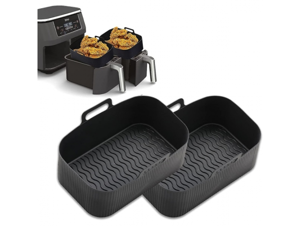 Conjunto De 2 Fritadeiras De Silicone Reutilizáveis​​ Para Air Fryer