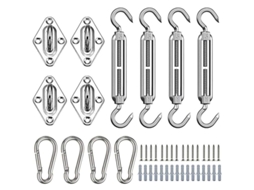 Kit de Fixação para Toldo, 44 Peças de Aço Inoxidável 304 M5 para Jardim, Pátio e Café S/MARCA