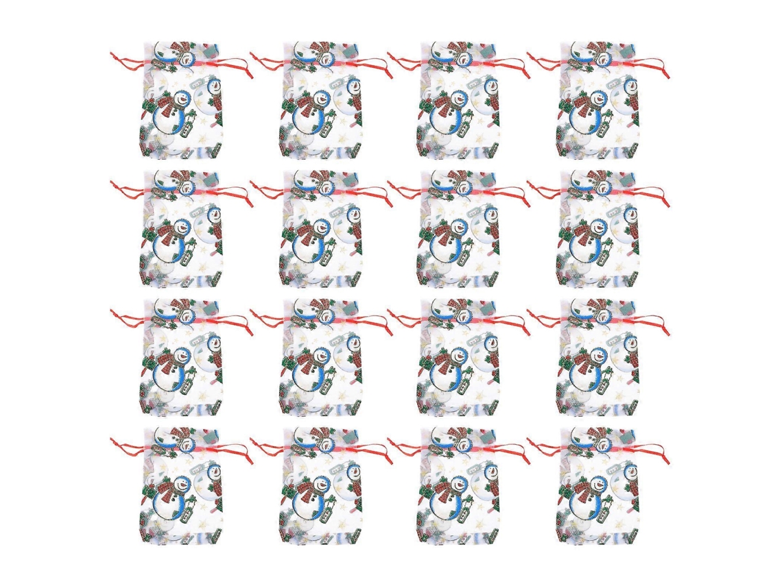 50 Unidades De Sacos De Doces Com Cordão, Sacos De Organza Para Lembrancinhas De Natal Hengjian