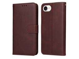 Capa Flip De Couro Para Iphone 17e - Textura De Bezerro Clássica