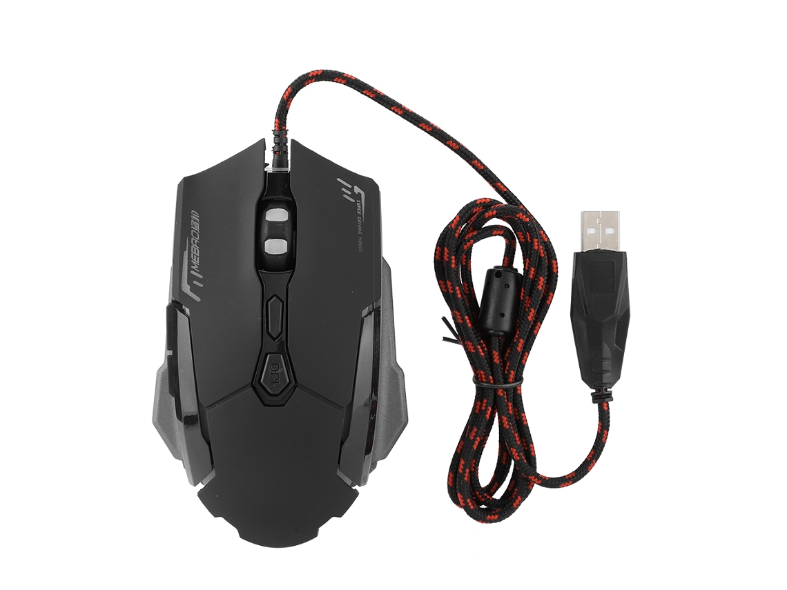 Rato Gaming LAXISCREED Fio Iluminado Mecânico E sports