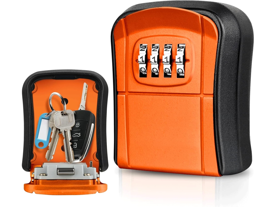 Mini Cofre Externo Para Chaves De Parede Com Código De 4 Dígitos Reconfigurável-aquaforge