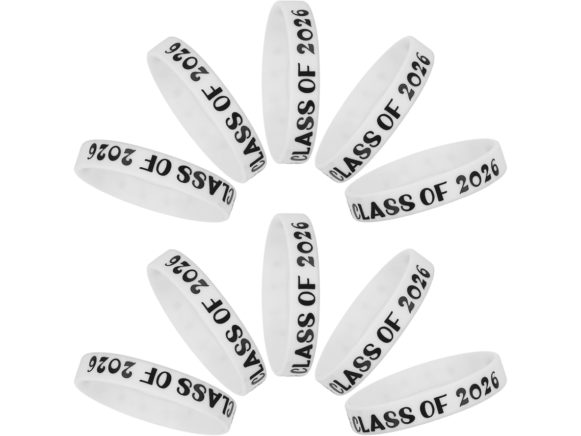 Conjunto De 10 Pulseiras Silicone Osaladi Para Formatura, Ideais Para Festas E Comemorações De Formatura