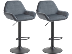 Conjunto de 2 banquetas/apoios para os pés em metal preto em formato de arco com assentos em veludo cinza escuro 10_0004034
