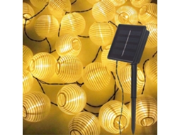 (luz Quente, 6,5 M, 30 Leds) Luminária Solar De Led À Prova D'água Em Formato De Hera