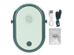Ventilador elétrico de mesa com 3 velocidades portátil de pescoço aromaterapia USB carregável verde S/MARCA