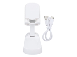 Suporte para telefone móvel S/MARCA, com alto-falante Bluetooth, dobrável, com bateria de 1800mah, branco