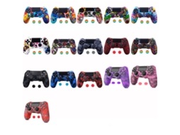 Capa De Silicone Para Comando Ps4 M Ps4 06 Camuflagem Preta Venisymlis
