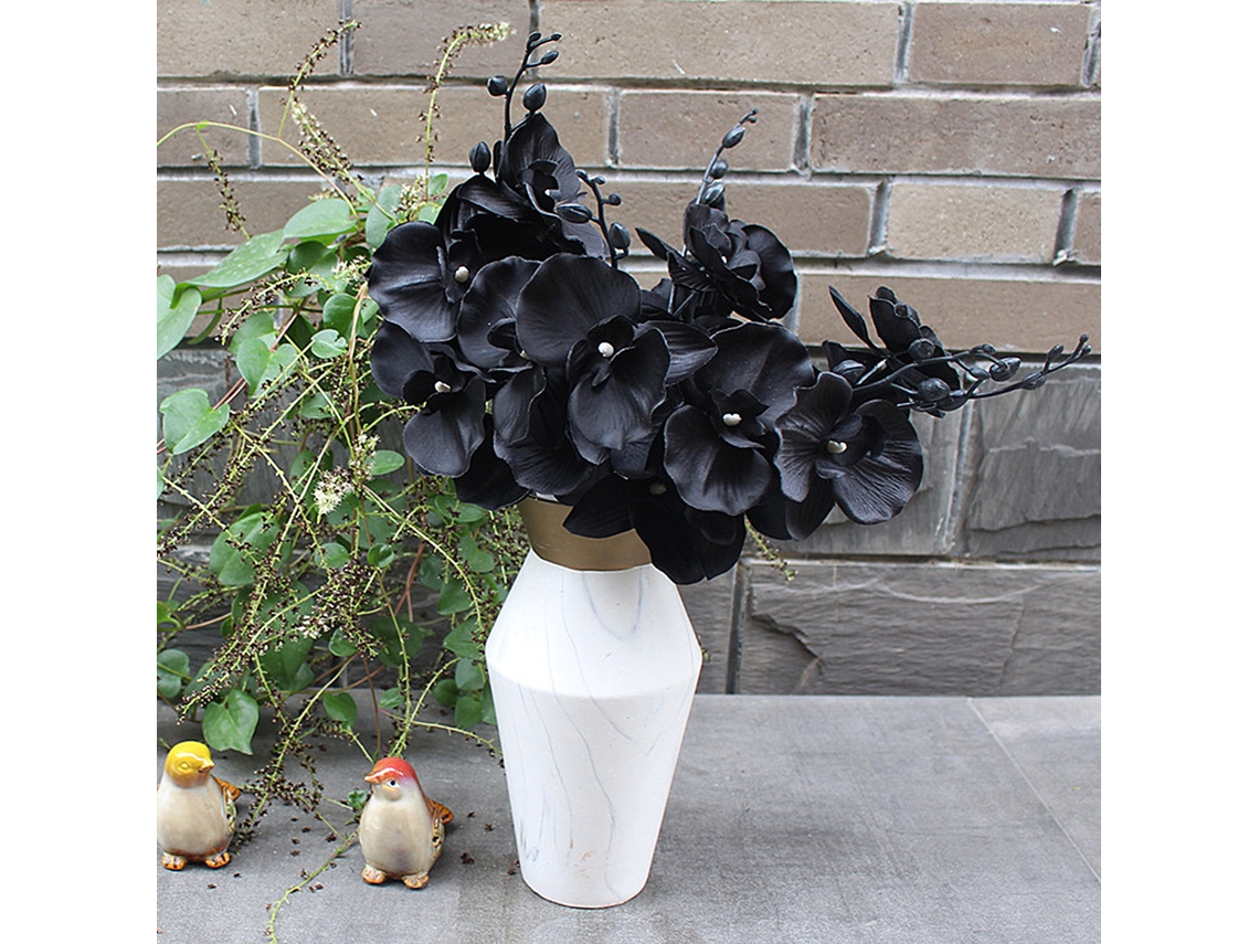 Orquídea Artificial Decoração Casamento Material Tela De Seda
